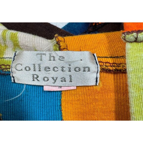 The Collection Royal Patchwork Jacket Multicolor Full Zip Hooded Nepal Women's M - Picture 5 of 6